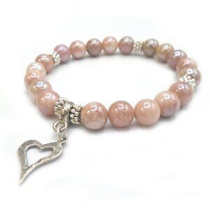 NWT ~ SUNSTONE BEADED BRACELET Sunstone Stretch Beaded Bracelet